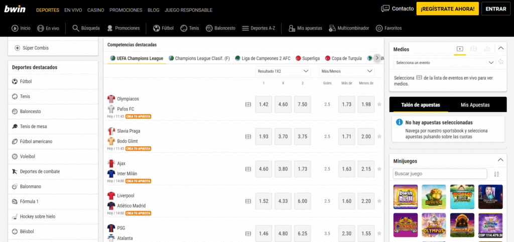 código de bono bwin deportes