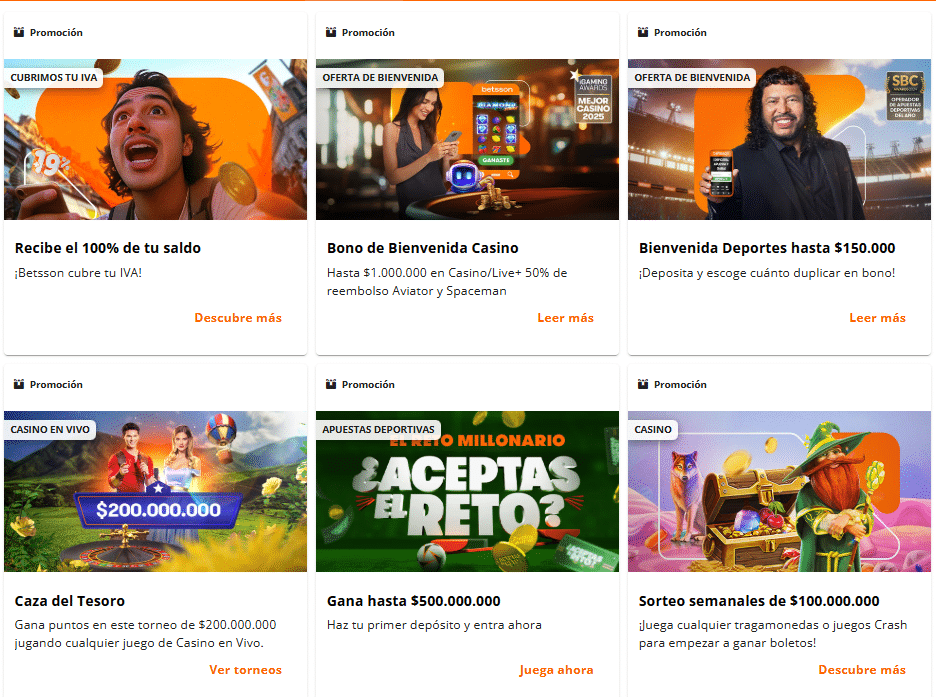 Otras promociones Betsson 2025